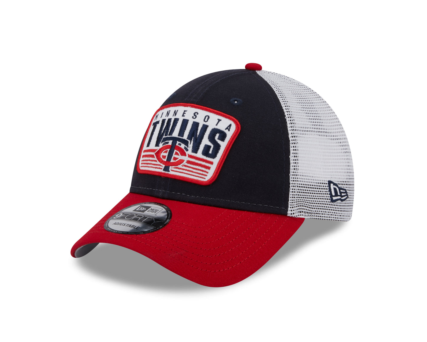 Minnesota Twins New Era Logo Patch Trucker 9FORTY Snapback Hat