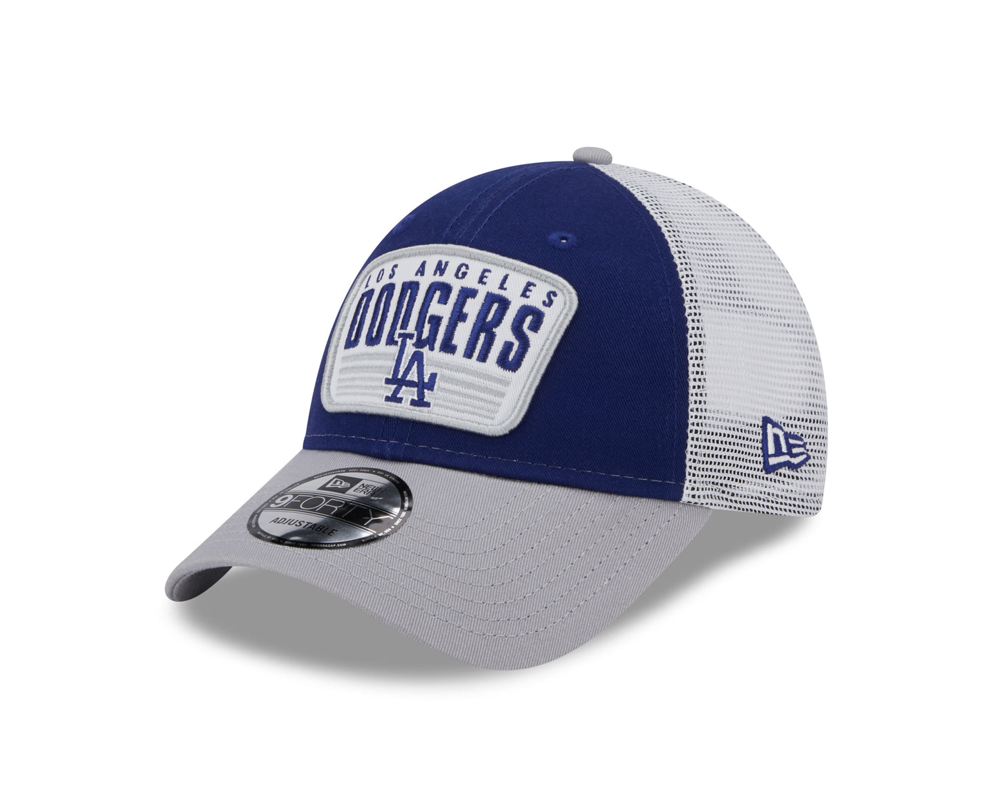 Los Angeles Dodgers New Era Logo Patch Trucker 9FORTY Snapback Hat