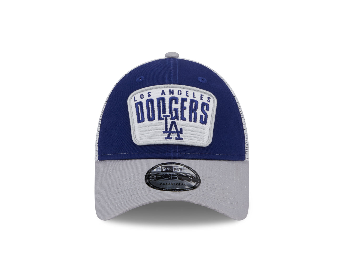 Los Angeles Dodgers New Era Logo Patch Trucker 9FORTY Snapback Hat