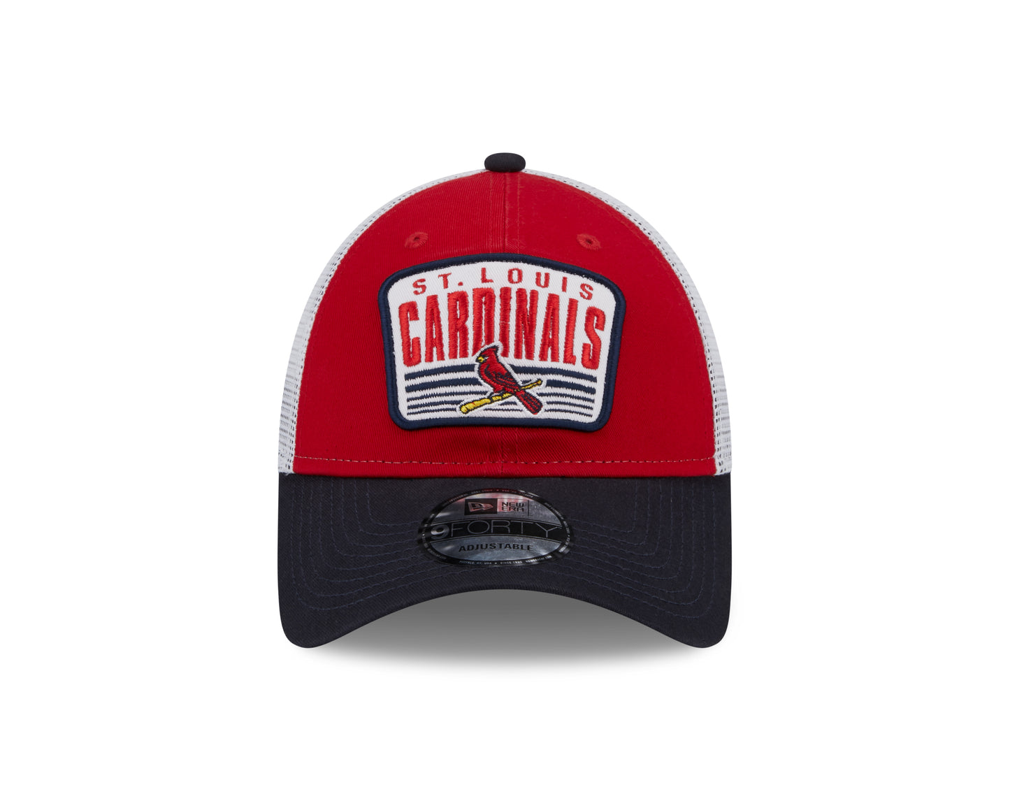 St. Louis Cardinals New Era Logo Patch Trucker 9FORTY Snapback Hat