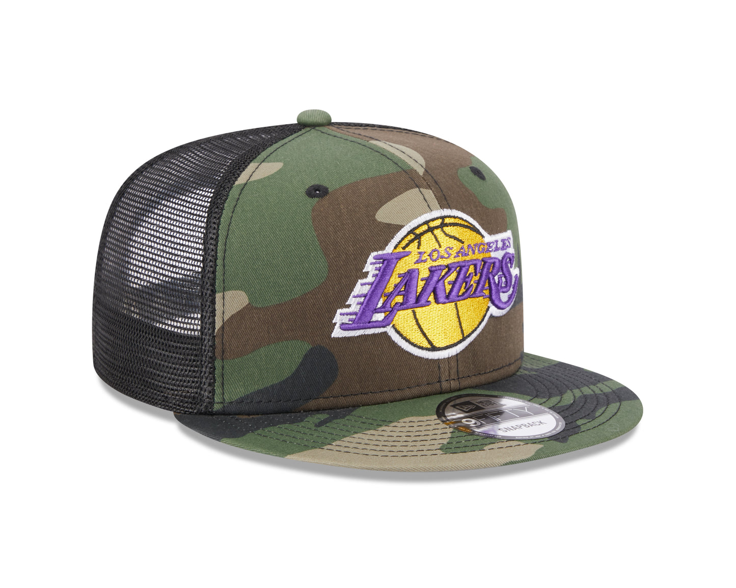 Los Angeles Lakers New Era Classic Trucker C1 Woodland Camo 9FIFTY Hat