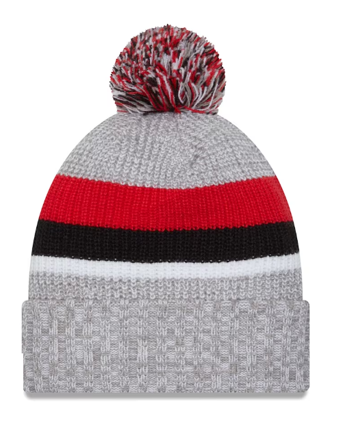 Kansas City Chiefs New Era Cuffed Knit Hat with Pom - Heather Gray