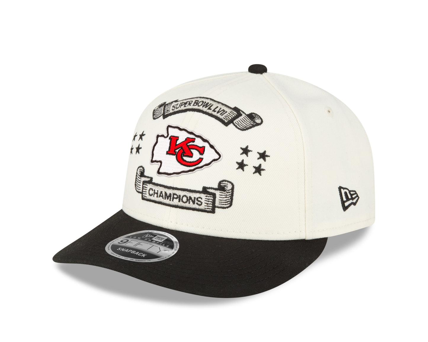 Kansas City Chiefs New Era Super Bowl Locker Room Champ LVII 9FIFTY Low Profile Hat - Cream