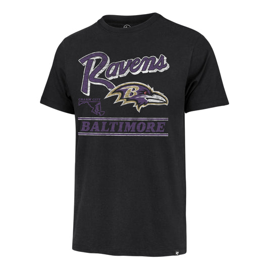 Baltimore Ravens '47 Brand Fly By Franklin Black T-shirt