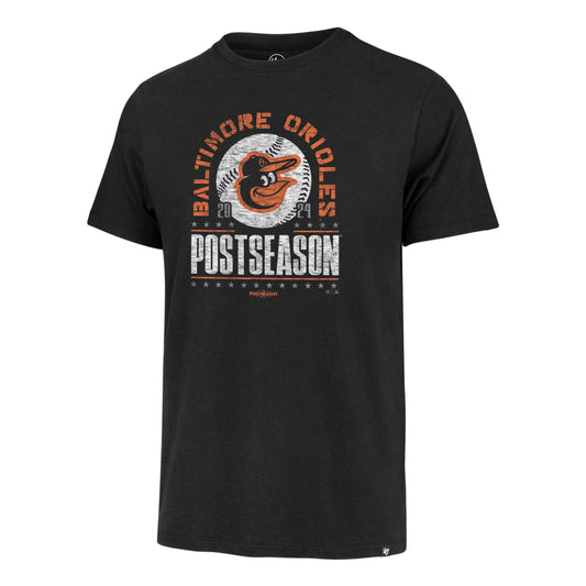 Baltimore Orioles '47 Brand 2024 Postseason Playoff's Franklin Black T-Shirt