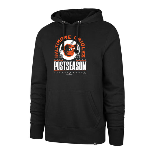 Baltimore Orioles '47 2024 Postseason Playoffs Jet Black Headline Hoodie