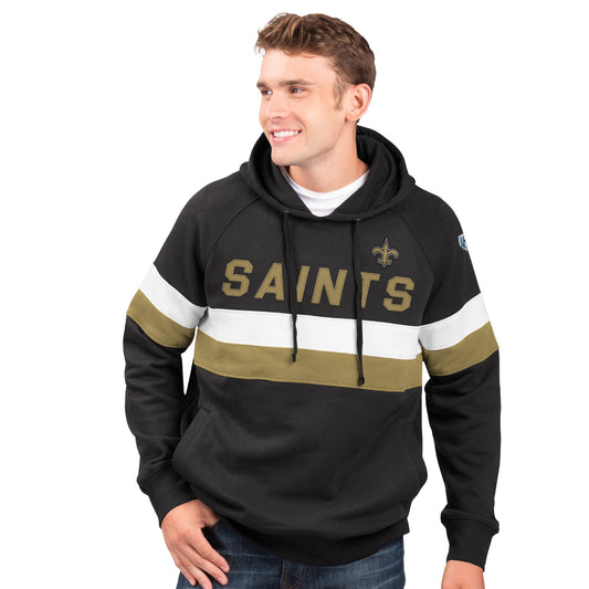 New Orleans Saints NFL Black Score Pullover Fleece Hoodie By G-III