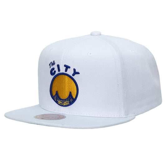 Golden State Warriors Mitchell & Ness NBA Core Basic Snapback Hat - White
