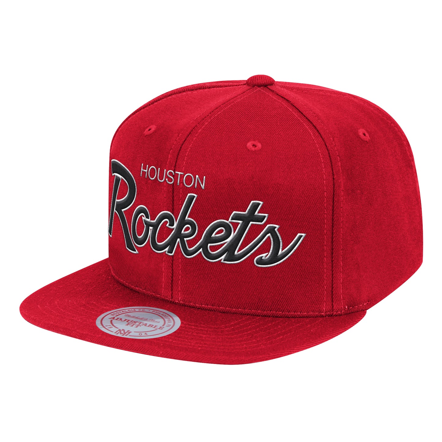 Houston Rockets Mitchell & Ness Nost Script Snapback Hat - Red
