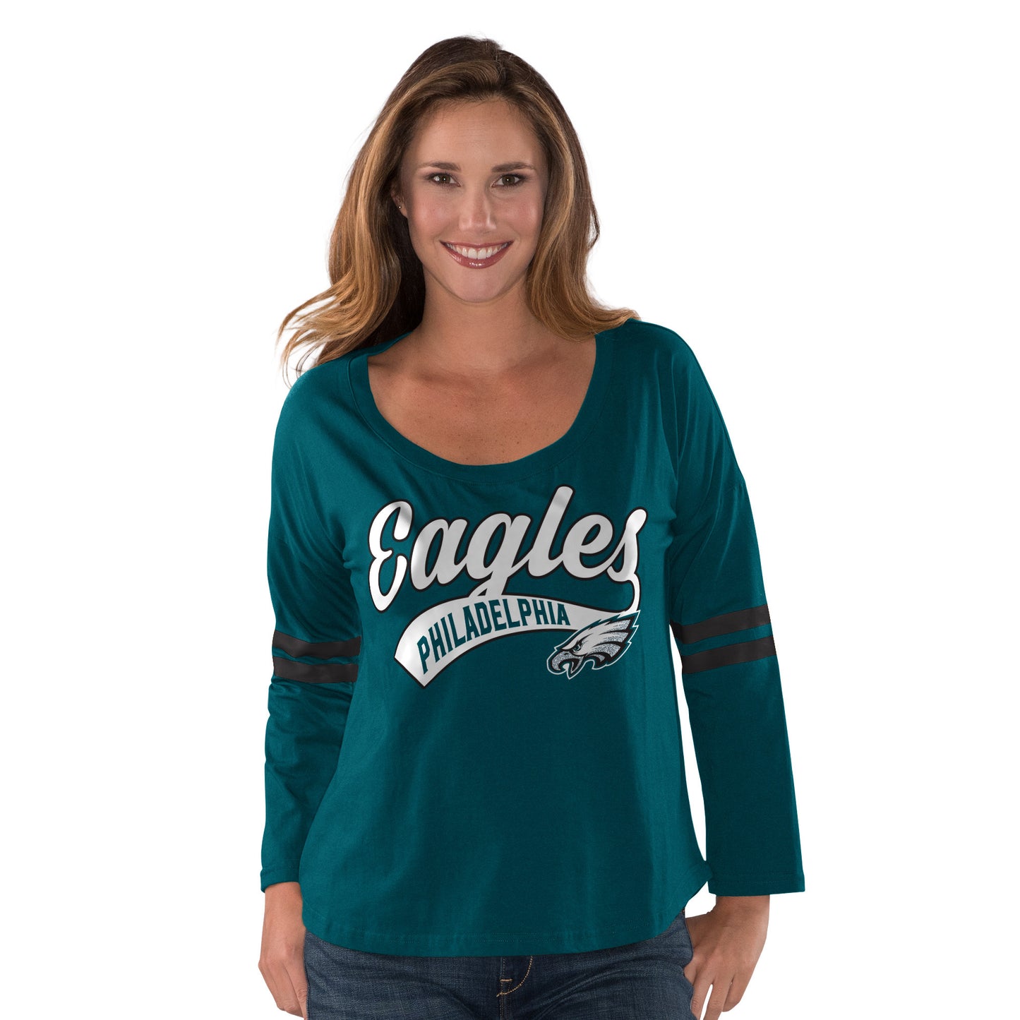 Philadelphia Eagles Women's Coin Toss Long Sleeve - Green