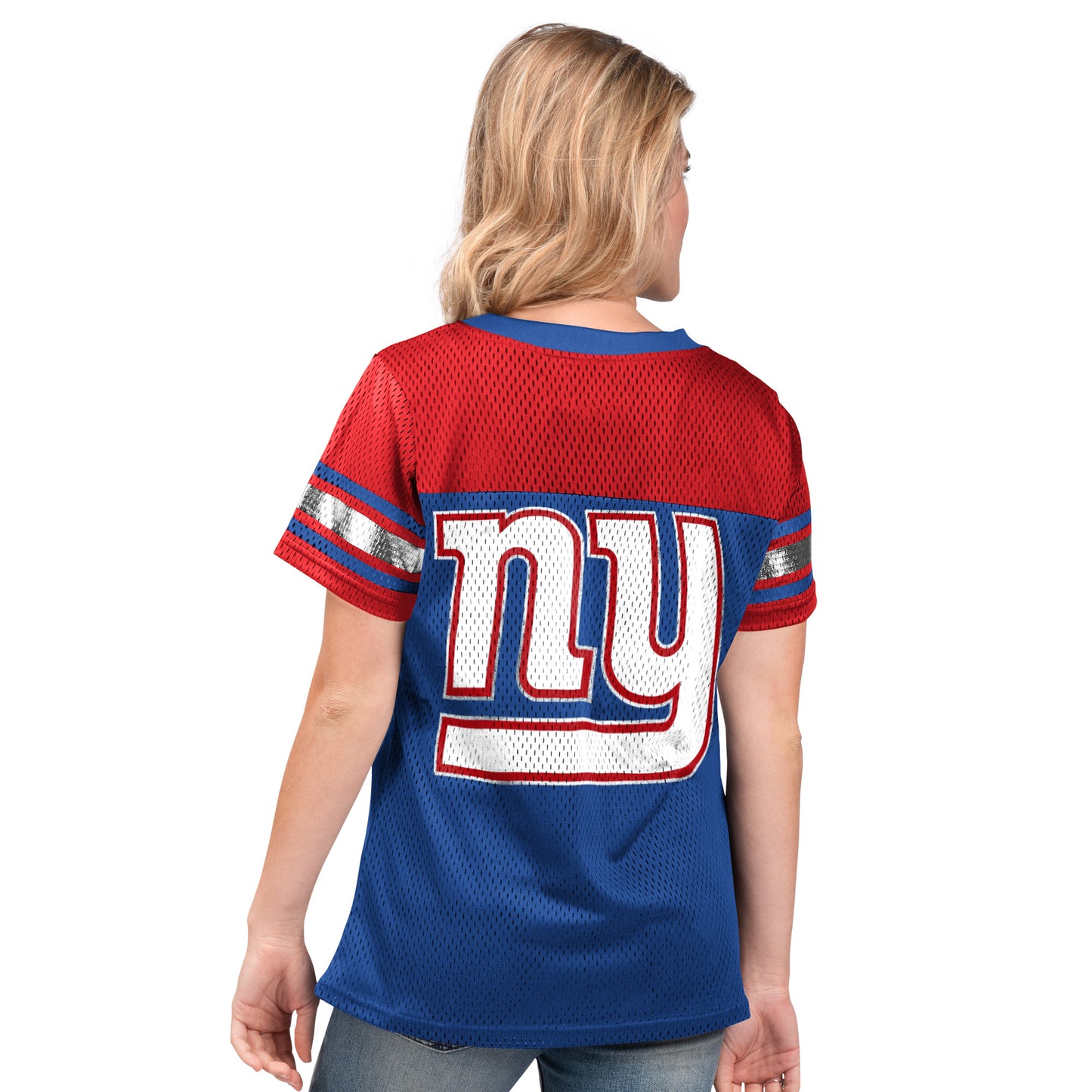 New York Giants 4th Down Womens Mesh T-Shirt - GIII - Blue
