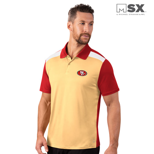 San Francisco 49ers MSX Challenge Primary Performance Polo - Gold / Scarlet