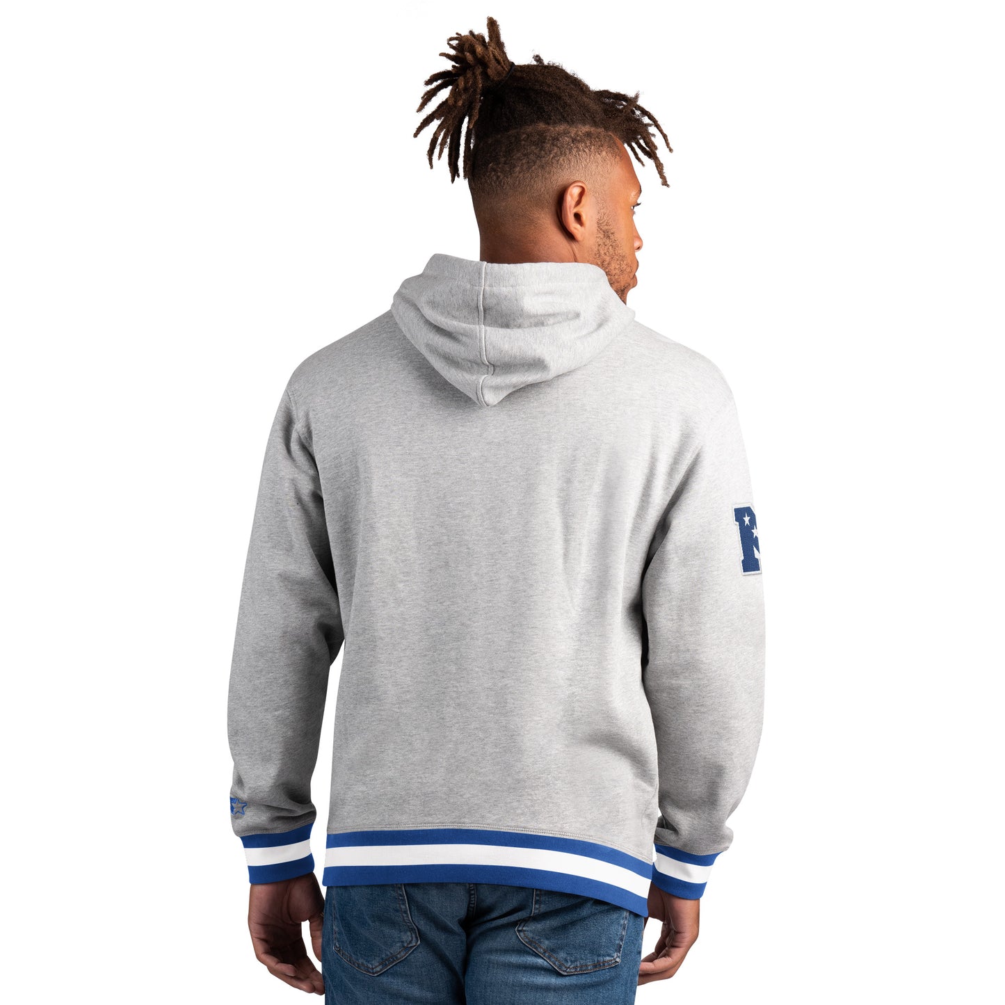 New York Giants Starter Snap Fleece  Men's Hoodie - Heather Grey