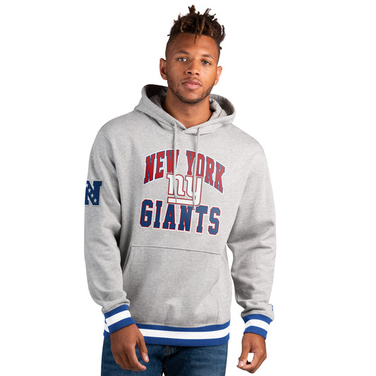 New York Giants Starter Snap Fleece  Men's Hoodie - Heather Grey