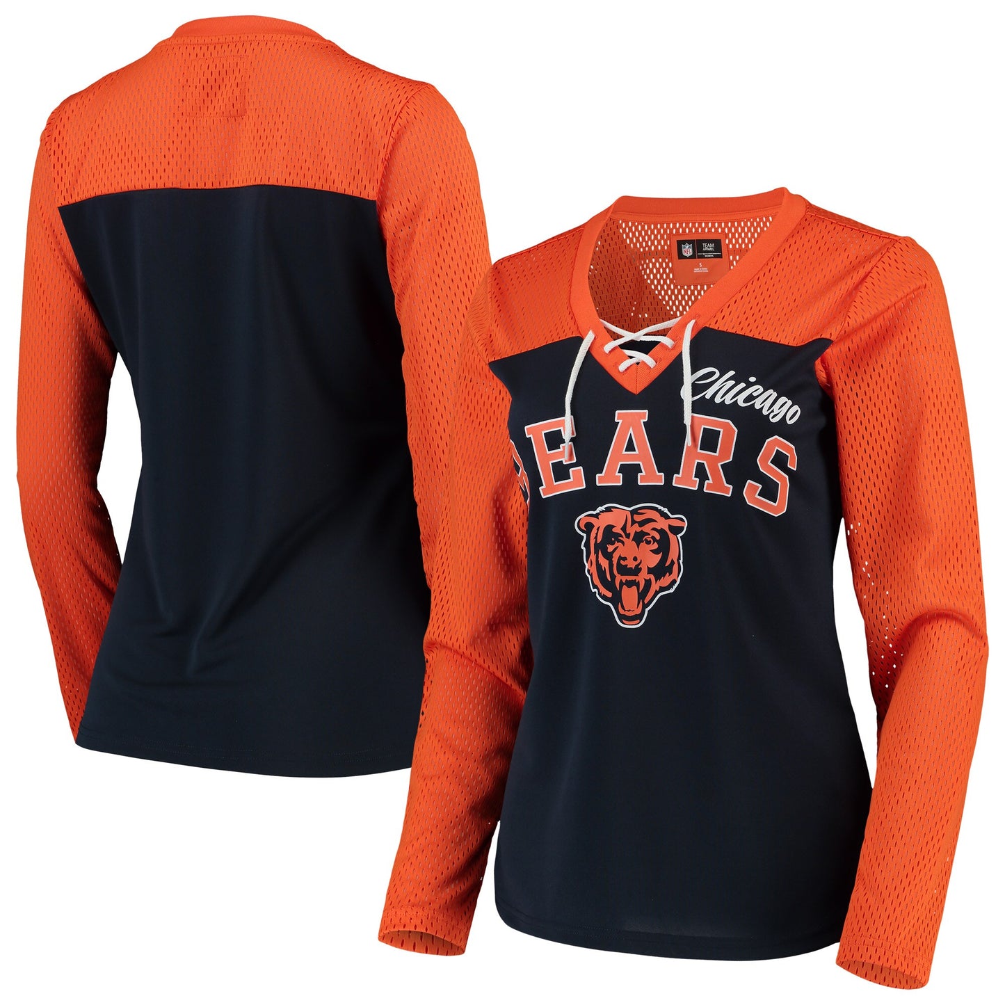 Chicago Bears Laces Out Women's Long Sleeve Shirt - GIII