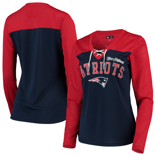 New England Patriots Laces Out Women's Long Sleeve Shirt - GIII