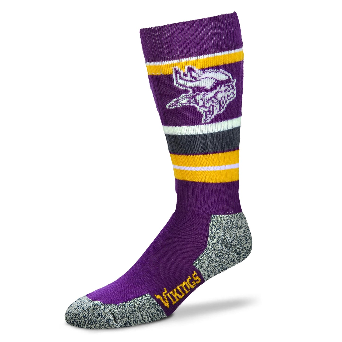 Minnesota Vikings For Bare Feet Wild Stripe Socks