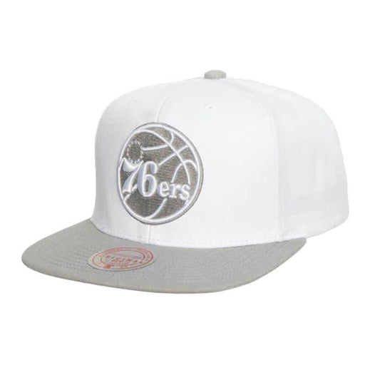 Philadelphia 76ers Mitchell & Ness Cool Gray 7 Snapback Hat