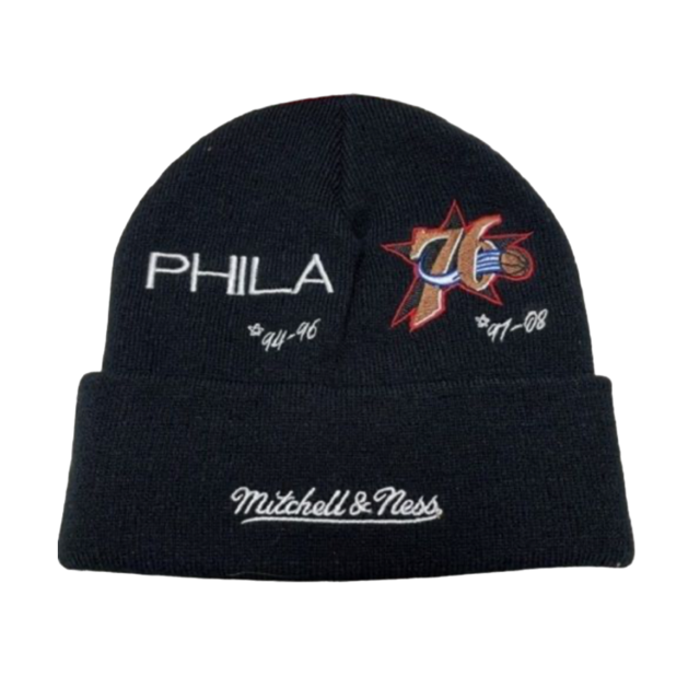Philadelphia 76ers Mitchell & Ness Timeline Knit Hat