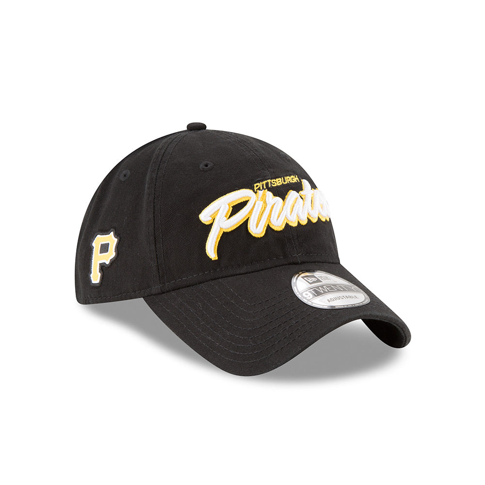 Pittsburgh Pirates New Era 9Twenty Core Script Adjustable hat - Black