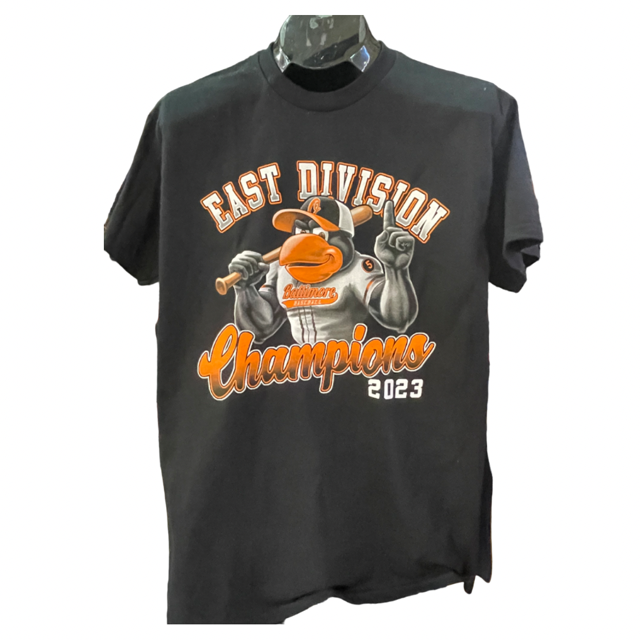 Baltimore Orioles 2023 Division Champions Bird Men's T-shirts - Black