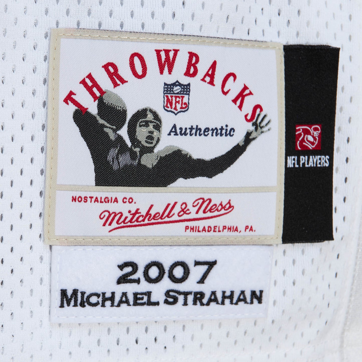 New York Giants Mitchell & Ness # 92 Michael Strahan 2007 Authentic Jersey-White