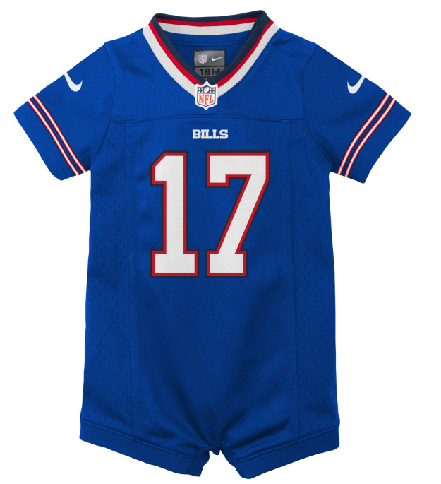 Buffalo Bills Nike #17 Josh Allen Infant Jersey Romper