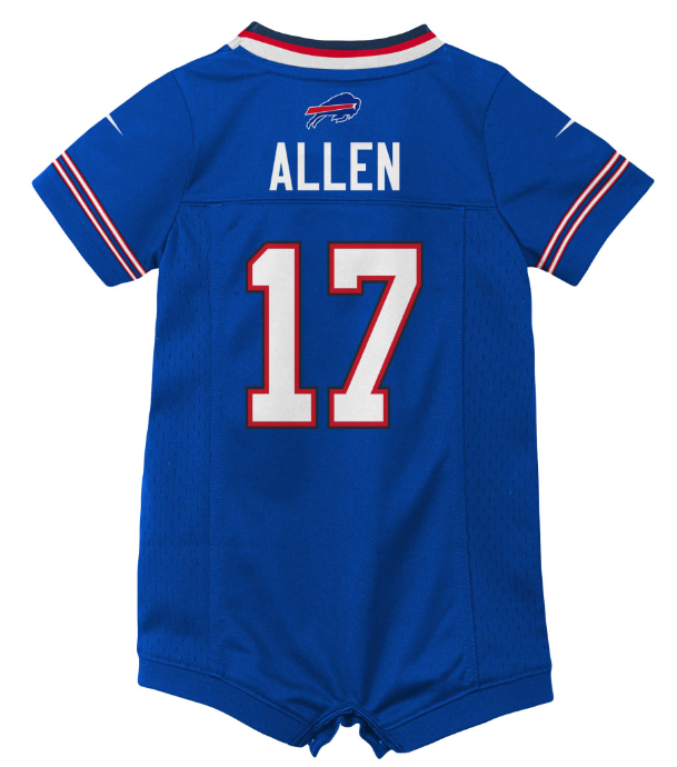 Buffalo Bills Nike #17 Josh Allen Infant Jersey Romper