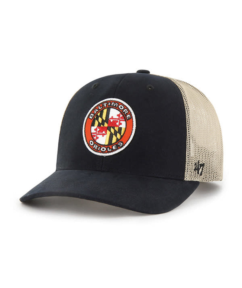 '47 Baltimore Orioles Haven Trucker Mesh Snapback Hat