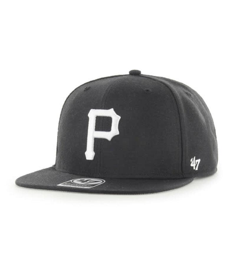 Pittsburgh Pirates '47 Brand No Shot Captian Black & White Snap Back Hat