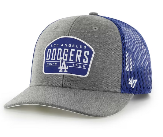 Los Angeles Dodgers '47 Slate Trucker Snapback Hat - Charcoal