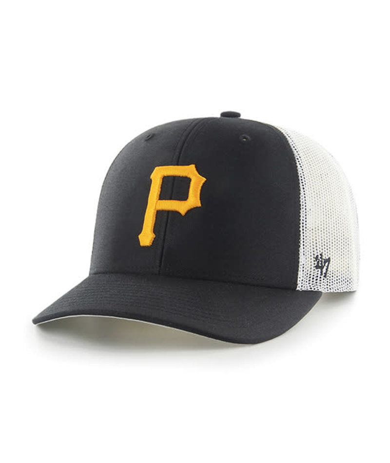 Pittsburgh Pirates '47 Brand Black Trucker Mesh Snapback Hat