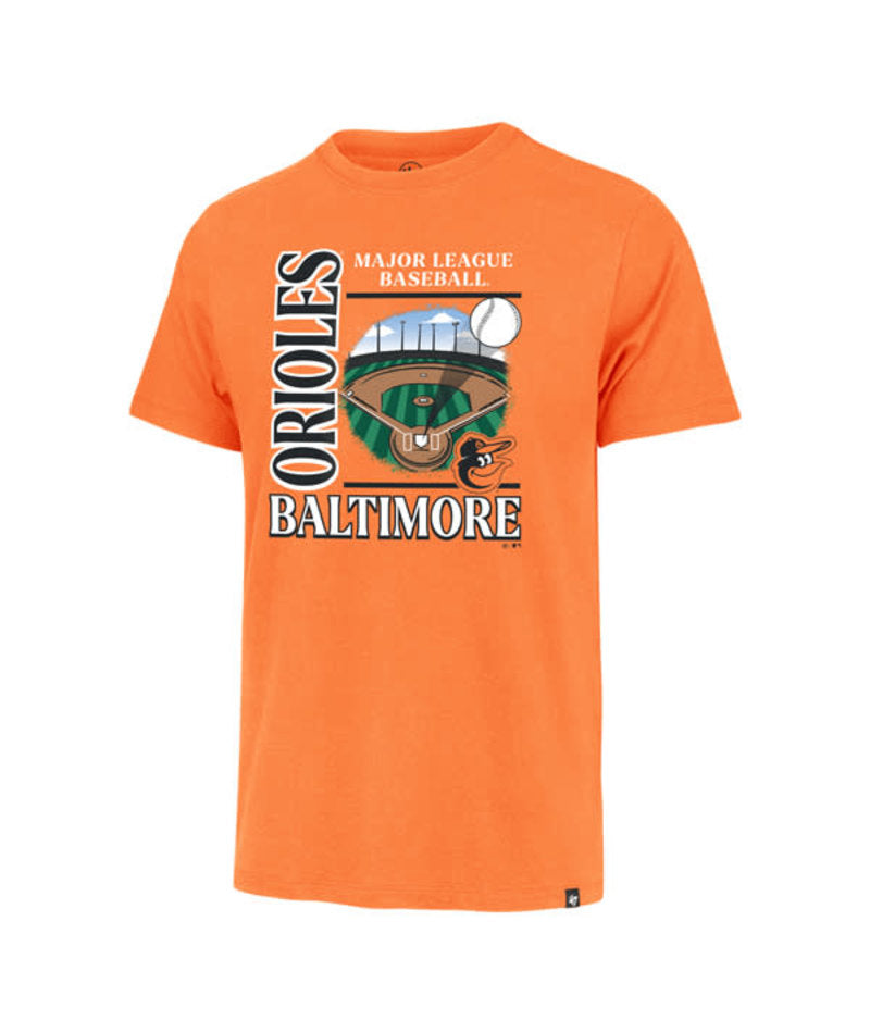 Baltimore Orioles '47 Brand Strong Hit Franklin Tee Shirt-Orange