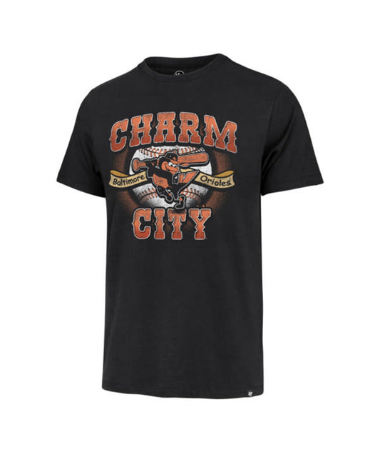 Baltimore Orioles '47 Brand Regional Charm City Franklin Tee Shirt-Black