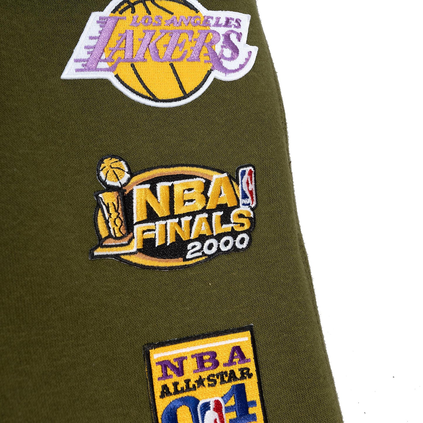 Los Angeles Lakers Michell & Ness Flight Script Olive Joggers