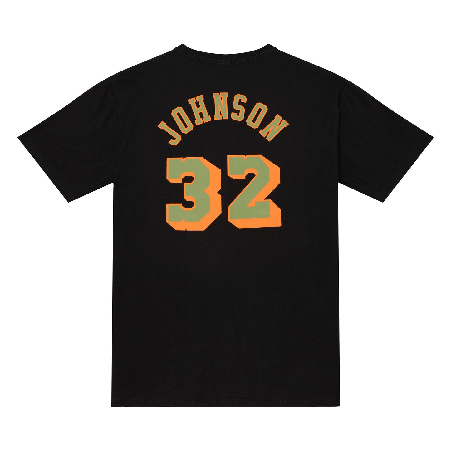Los Angeles Lakers Mitchell & Ness # 32 Magic Johnson Flight Script Player T-shirt