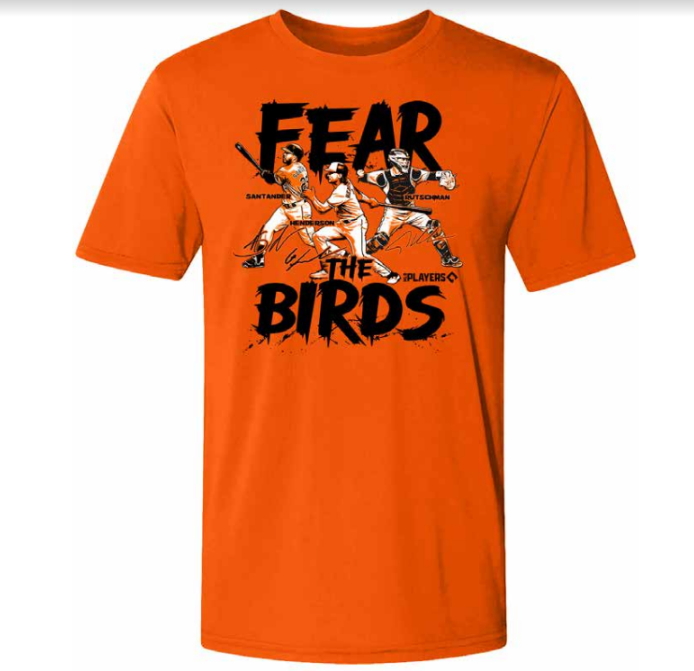 Baltimore Orioles Coed Sportswear Fear the Birds- Orange