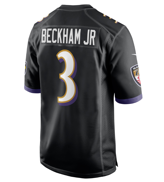 Baltimore Ravens #3 Odell Beckham Jr Nike Youth Game Jersey - Black