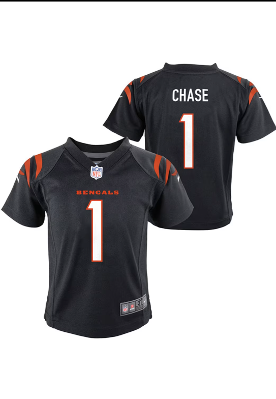 Cincinnati Bengals Nike #1 Ja'Marr Chase Black Toddler Jersey