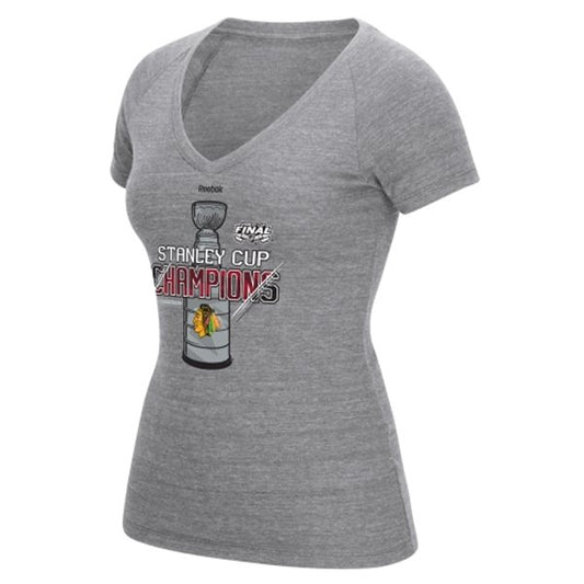 Chicago Blackhawks Reebok Women's 2015 Stanley Cup Champions Locker Room Elite T-Shirt