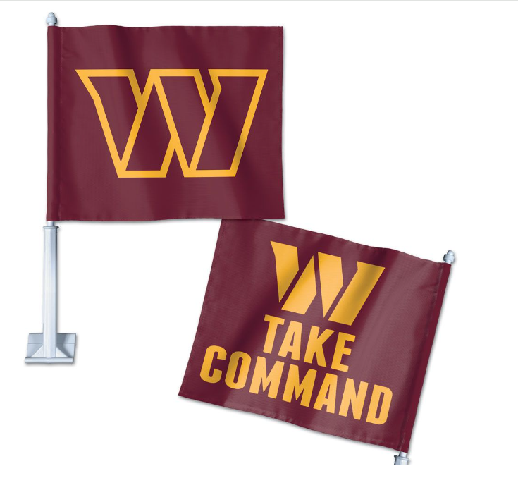Washington Commanders Wincraft Take Command Car Flag