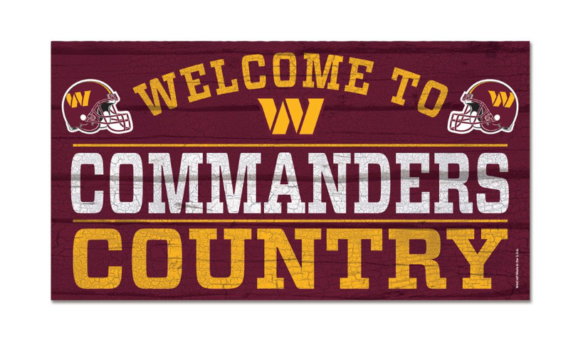 Washington Commanders Wincraft 13X24 Wooden Welcome To Sign
