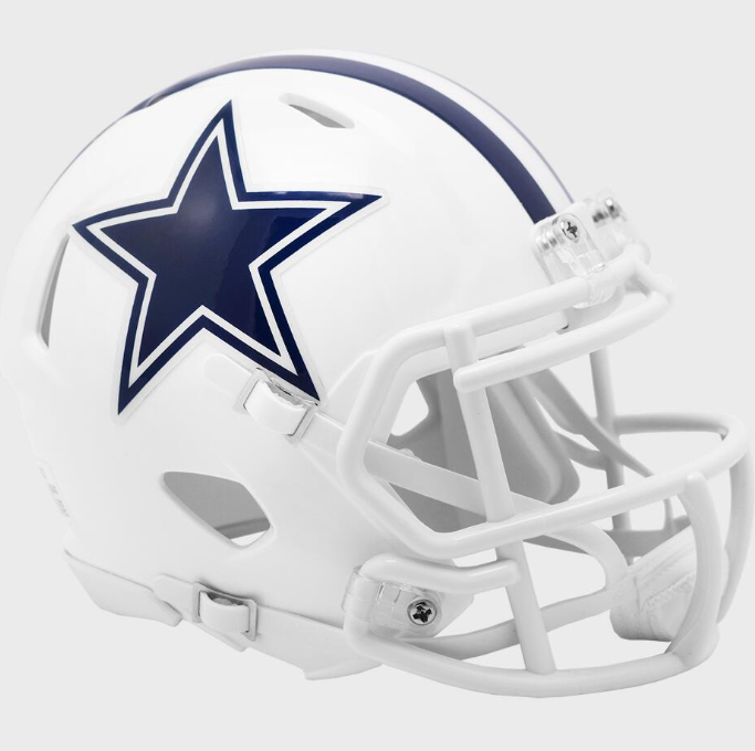 Dallas Cowboys Riddell White Alt Mini Speed Replica Helmet