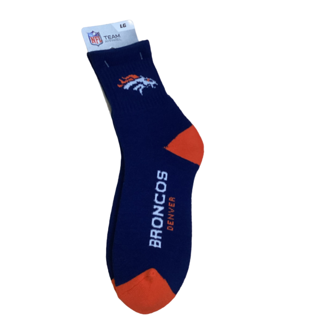 Denver Broncos For Bare Feet Team Color Crew Socks