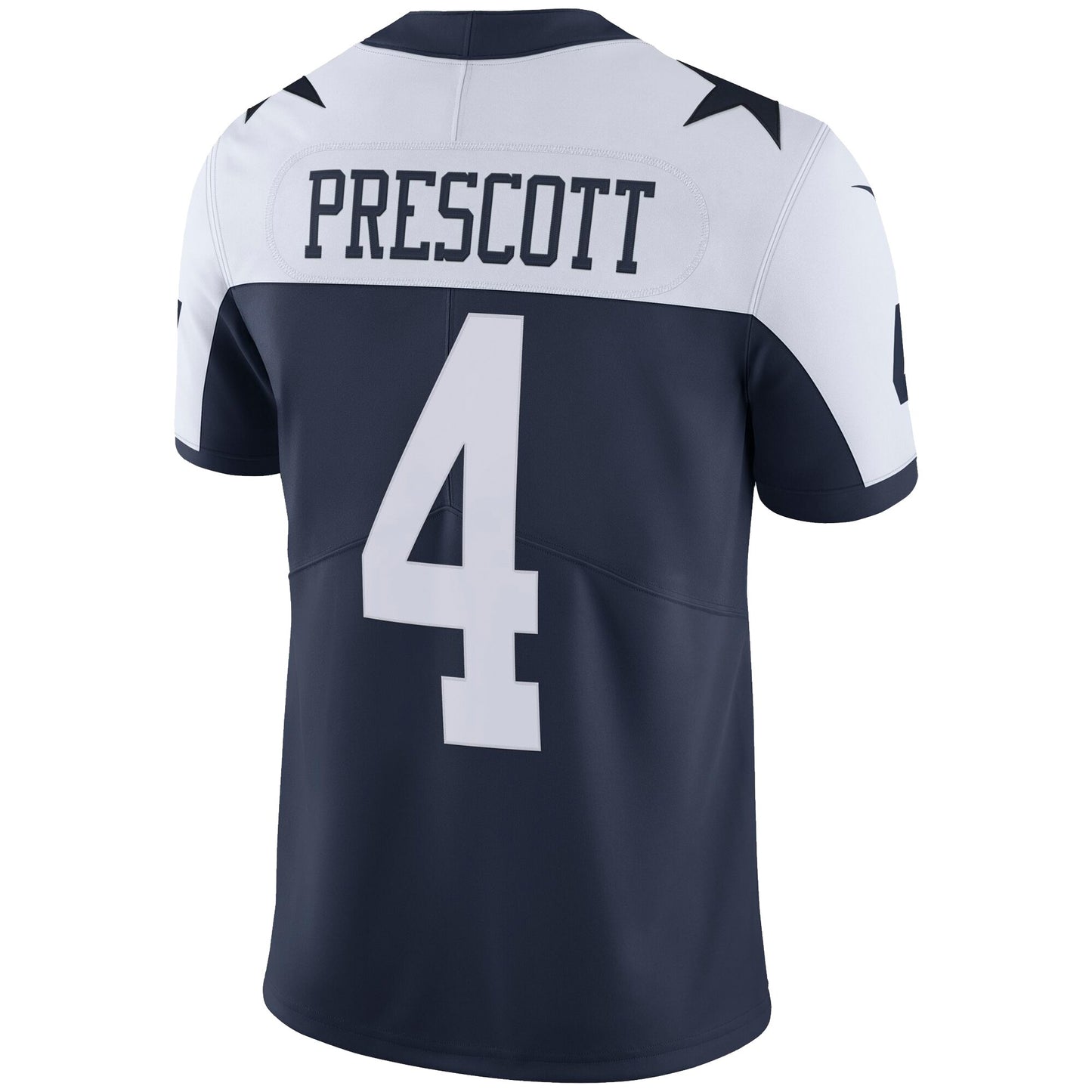 Dallas Cowboys #4 Dak Prescott Nike Vapor Limited Men's Jersey-Throwback