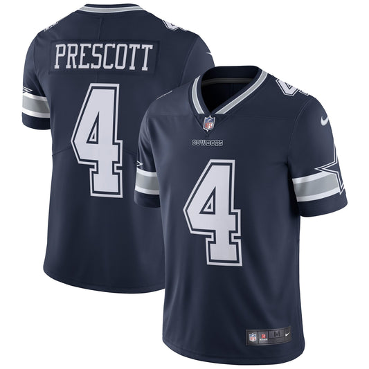 Dallas Cowboys #4 Dak Prescott Nike Vapor Limited Men's Jersey- Blue