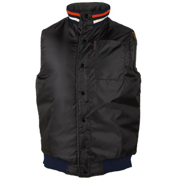Denver Broncos Reversible Gray / Black Legacy Full Snap Puffer Vest By G-III