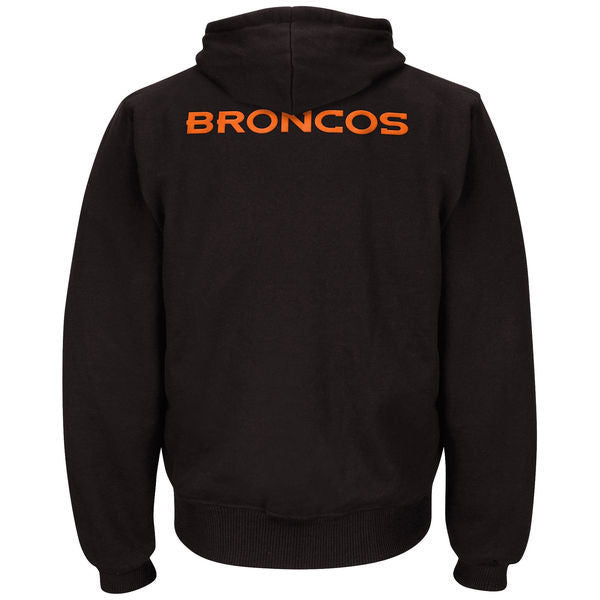 Denver Broncos Legend Reversable Hooded Mens Jacket - Navy / Black