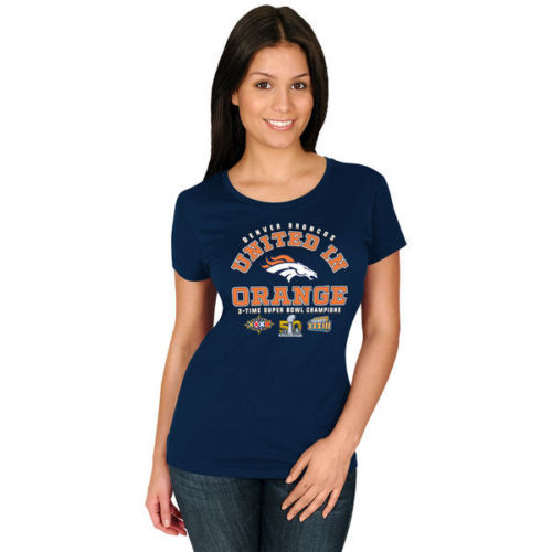Denver Broncos Women's 3X Super Bowl United T-shirt - Blue