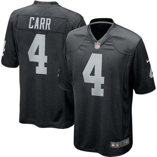 Las Vegas Raiders Nike #4 Derek Carr Youth Jersey- Black